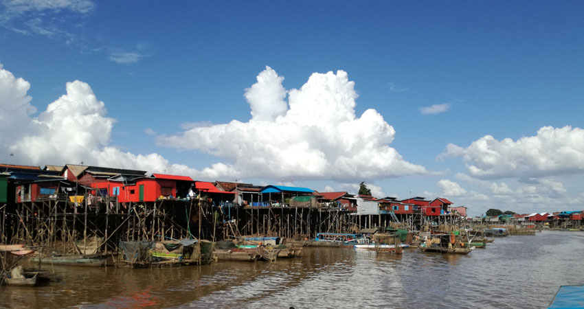 Kampong Phluk Fishing Village on Tonle Sap lake